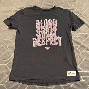 Under Armour Project Rock Black Short Sleeve Tee Bold Graphic